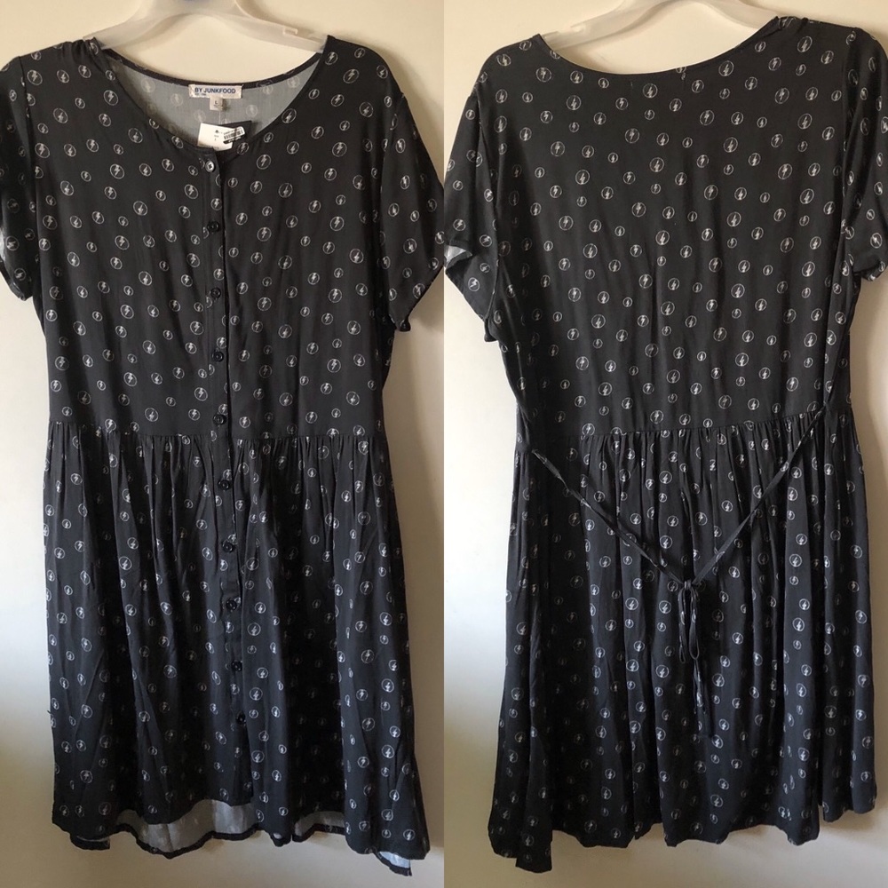 AC/DC Lightning Bolt Dress Rock by Junkfood